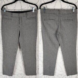 Banana Republic Houndstooth Stretch Mid Rise Slim Leg Sloan Ankle Pants